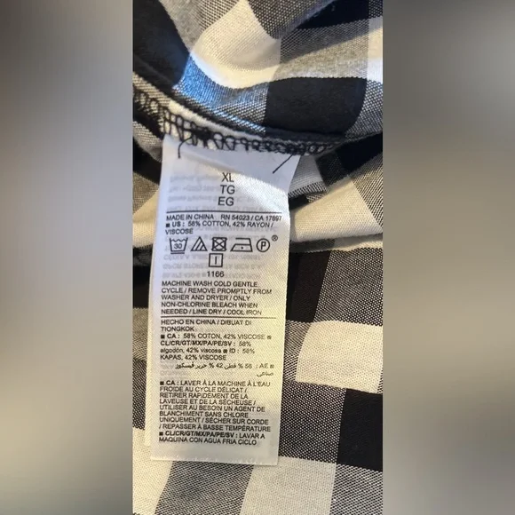 NWT Black and White checkered dress XL - Picture 4 of 4